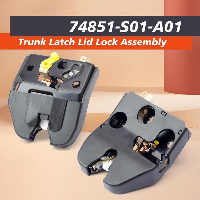 Mhrxusd 74851-S01-A01 Trunk Latch Lid Lock Assembly Replacement for Honda for Civic 1996-2000 Replace 74851S01A01 with 3 Screws - Image 2